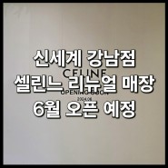 <신강 셀린느 리뉴얼 매장 6월 오픈 예정> : 신세계백화점 강남점 새소식