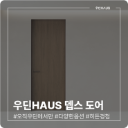 오직 우딘HAUS에서만! 다양한 현장에 시공 가능한 '뎁스 도어'