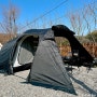 [캠핑용품/텐트] 피칭하기 쉬운 솔캠 2인용 미니멀 캠핑 면 혼방 TC 재질 미니멀웍스 터널 텐트 그로토 차콜 찐 사용 후기