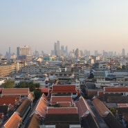방콕 왓사켓 푸카오텅 사원 도심 뷰 전망대 노을 명소