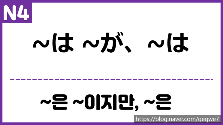 [N4] ~は ~が、~は : 네이버 블로그