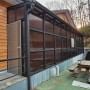 오창 캐노피 복층 렉산 비가림 썬룸형 창고 칸막이 전원주택 베란다에 시공하다
