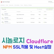 시놀로지 NAS NPM(Nginx Proxy Manager) CloudFlare SSL 연동하기