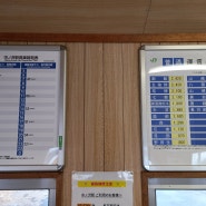 T474. 2024.3.13. 일본 나카노사와 역 시간표 및 요금표
