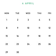 Shop Schedule_2024년 4월