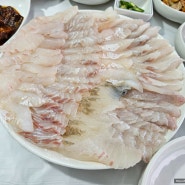 [충남 서천군] 서면 월하성 '어촌계 식당'에서 회 푸짐하게 먹고 왔어요 (●'◡'●)