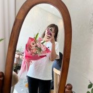 핑크 튤립 꽃다발 여자친구 기념일 선물 기장 송정 반송 라넌큘러스 꽃배달