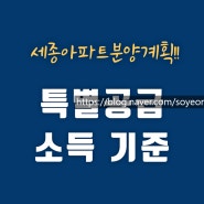 세종시 아파트 분양 청약 계획과 특별공급에 꼭 필요한 소득 기준 확인