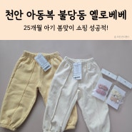 천안 아동복 불당동 무인아동복 옐로베베에서 봄맞이 아동복 쇼핑 완료