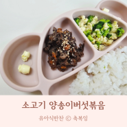 소고기 양송이버섯볶음 아기 반찬 10개월 11개월 유아식부터