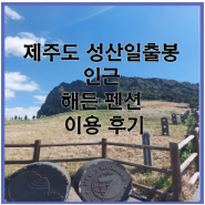 제주도 서귀포 성산일출봉 인근 해든 펜션 이용 후기