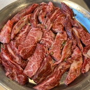 [서울 강남] 콜키지 프리와 더불어 맛있는 소갈빗살을 먹으려면 용산역 고기집 미우미가