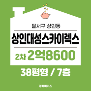 대구아파트 / 달서구 상인동 상인대성스카이렉스 38평 경매 [2023타경41123]