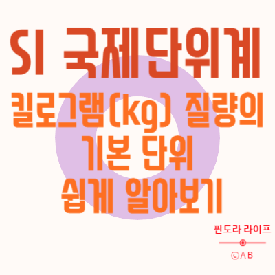 SI 국제단위계 킬로그램(kg) 질량의 기본 단위 쉽게 알아보기 : 네이버 블로그