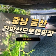 [캠핑일지] 금산 진악산오토캠핑장 | 대전근교 전체 타프존 설치된 야영장