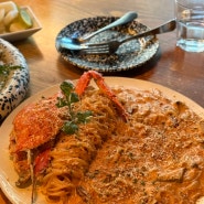 꽃게 로제 파스타가 맛있는 상수역 맛집 "38도씨식당" 홍데데이트 추천