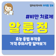 알룬정 후기 다이어트 체중감량 비만 예비신부 파는곳 약국 가격 부작용 효과 성분