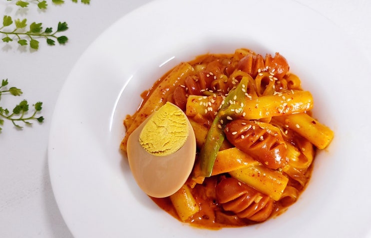 배떡 로제떡볶이 맵기 조절 떡볶이 소스 재료 양념 만들기 야식 메뉴 추천 : 네이버 블로그