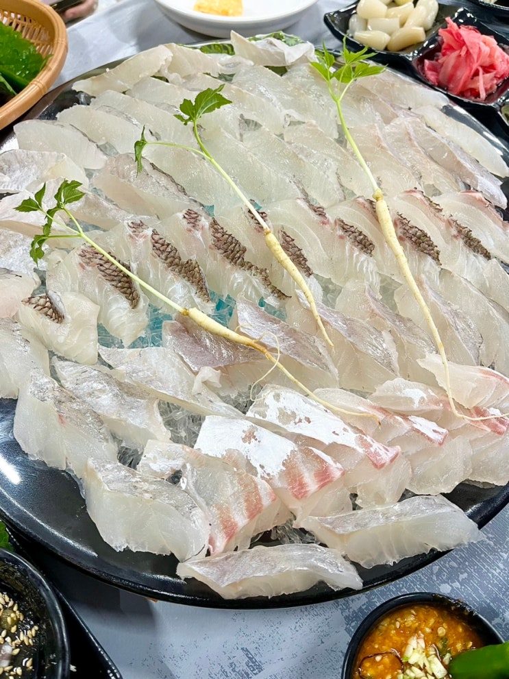 영흥도맛집 영흥수협회센터 명식이네 참돔회 우럭회 : 네이버 블로그