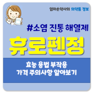 휴로펜정 효능 부작용 해열소염진통제 복용법 주의사항 가격