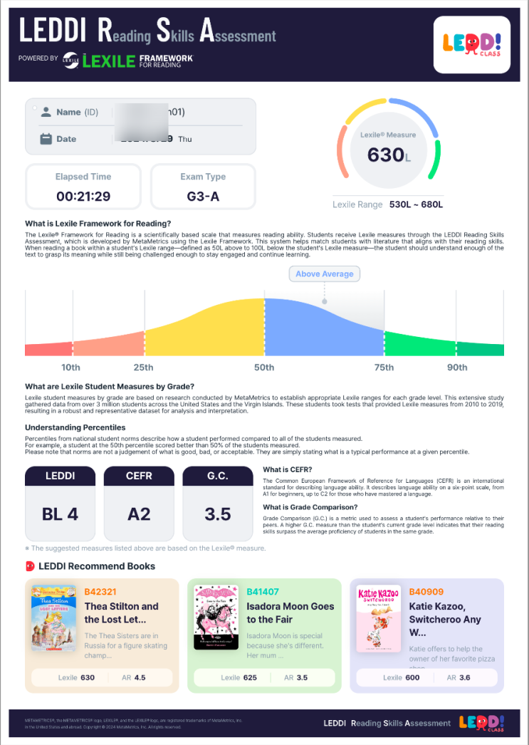 보람동 디엠영어의 LEDDI 레디 렉사일(Lexile) 테스트 활용하기 : 네이버 블로그