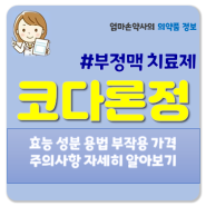 코다론정 부정맥 효능 복용법 부작용 주의사항 가격