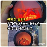 불멍 힐링 벽난로 조명 무드등 가짜불 해외직구 테무깡 솔직 리뷰 영상 있음