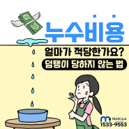 누수 비용 과연 얼마가 적당할까? 덤탱이 피하는 법 공유