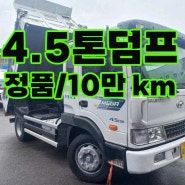 4.5톤덤프 현대정품 자동덮개 105000km 중고덤프 매매