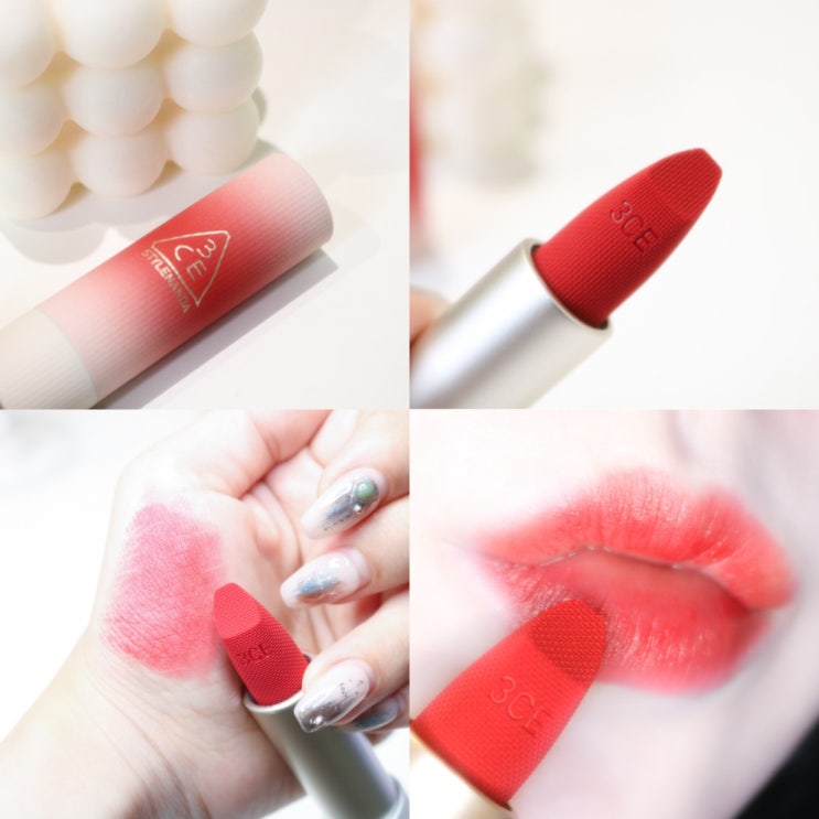 3CE 캐시미어 허그 립스틱 08. HUSH RED : 네이버 블로그