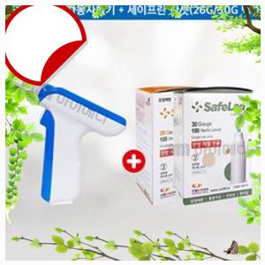 핫딜 세이프란 자동사혈기 채혈기+란셋포함 (26G/30G) 채혈침 사혈침 세트, 자동사혈기 + 30G, 1세트, 1세트 ...
