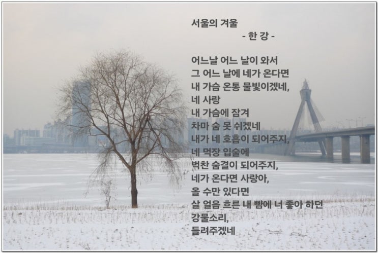 서울의 겨울 - 한 강 시 : 네이버 블로그