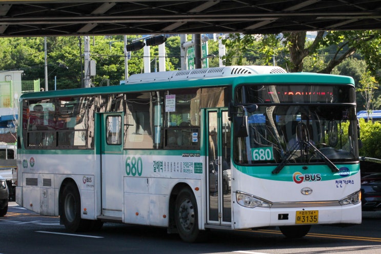 경기여객 680번 NEW BS106 NGV 2018년식 (3135) : 네이버 블로그