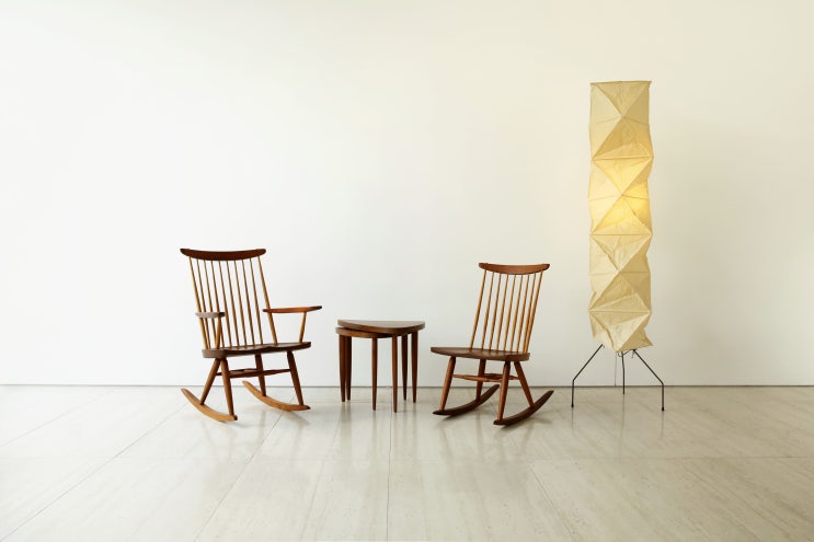 [George Nakashima] Rocking Chair, Nesting Table (오리지널 빈티지, 디자인 가구, 미드 ...