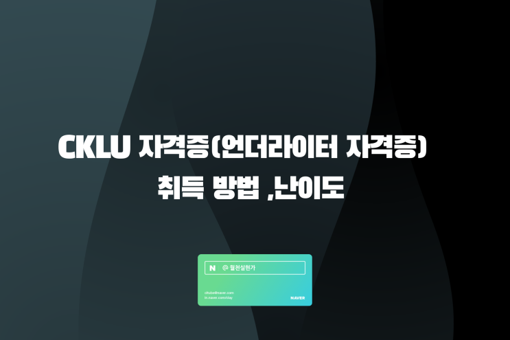 CKLU 자격증(언더라이터 자격증) 시험 정보, 난이도 정리 : 네이버 블로그