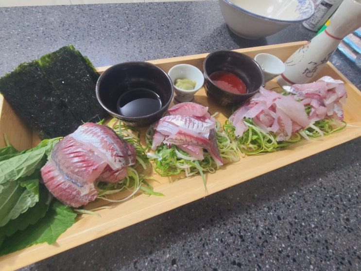 이게 정답이다 전갱이회 삼합 맛있게 먹는방법 : 네이버 블로그