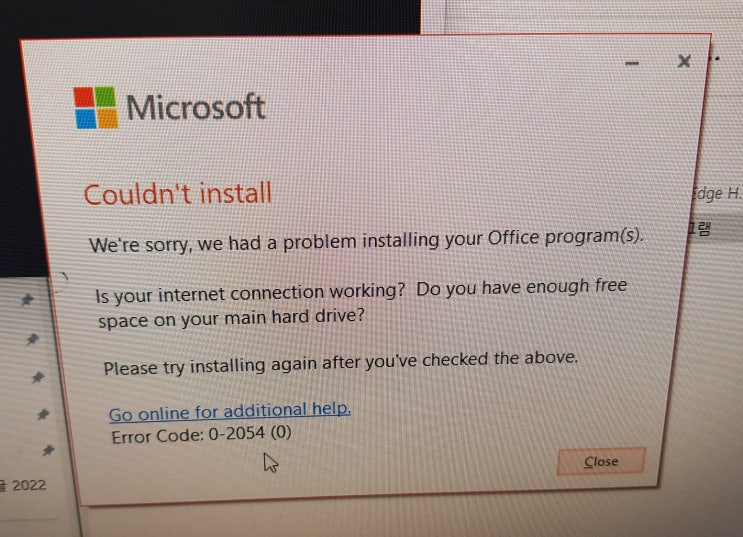 오피스 설치 오류: Couldn't install : 네이버 블로그
