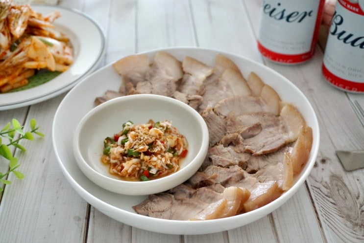 돼지고기 수육 삶기 백종원 앞다리살수육 맛있게 삶는법 새우젓무침 : 네이버 블로그