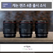 RF 캐논렌즈 4종 신제품 발표, 단렌즈 망원 줌렌즈 RF70-200mm F2.8 L 등