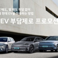 현대 EV 부담제로 프로모션!