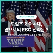 트럼프 2.0 시대, 기후환경 정책의 변화가 지속가능성 시장에 불러일으킬 돌풍과 이에 대응하기 위한 ESG 전략