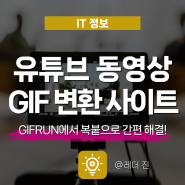 유튜브 동영상 GIF 변환 움짤 만들기 사이트