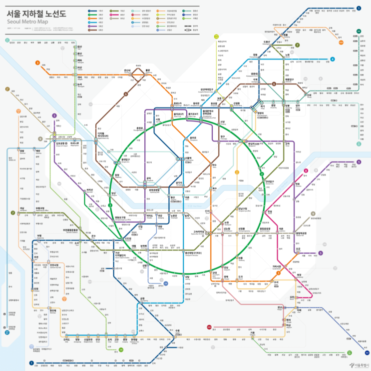 서울 지하철 노선도 크게보기 고화질 PDF 다운로드 : 네이버 블로그
