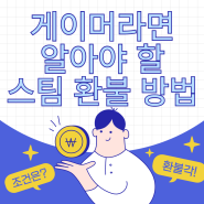 스팀 환불 방법과 가능한 시간 조건을 알아봅시다