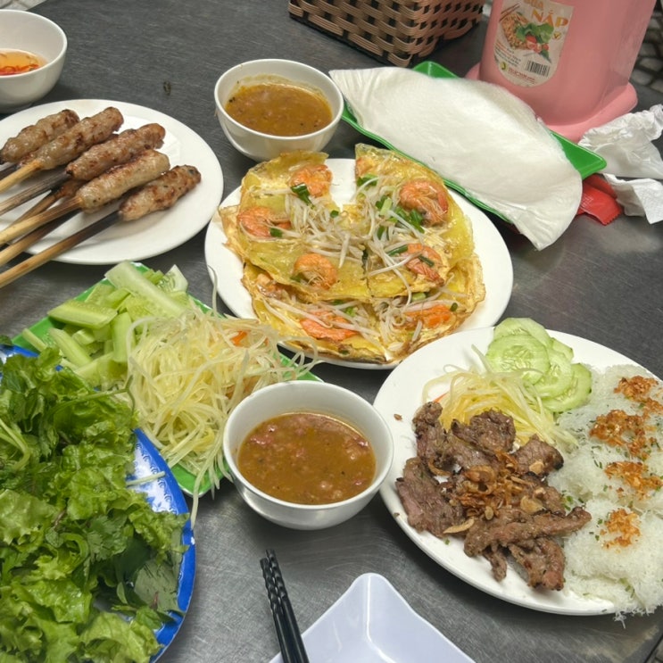 [베트남 다낭] 다낭 한시장 로컬 맛집 <반쎄오 바 뚜엣 - Banh Xeo Ba Tuye....