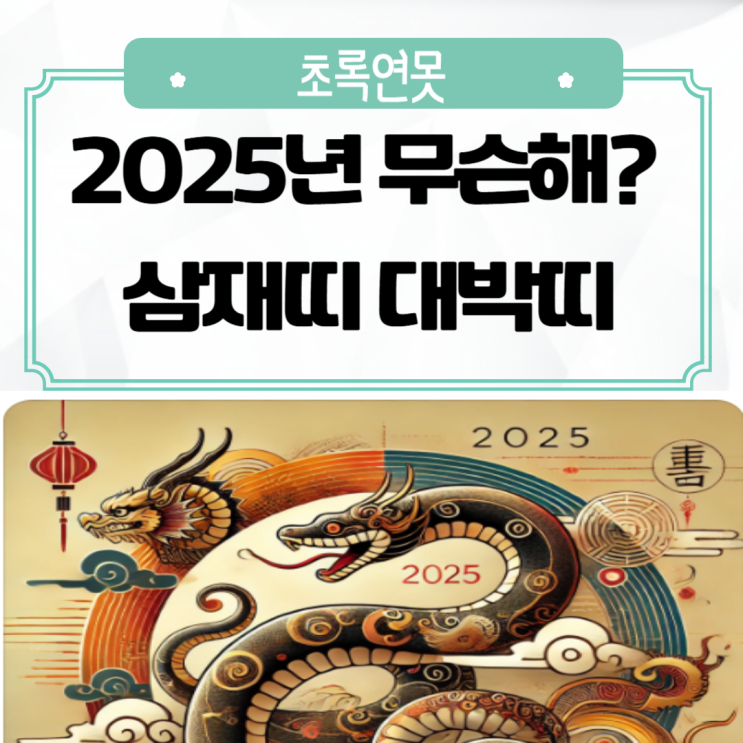 2025년 무슨해? 띠, 나이, 년도, 뱀띠 성격, 삼재띠, 대박띠 : 네이버 블로그