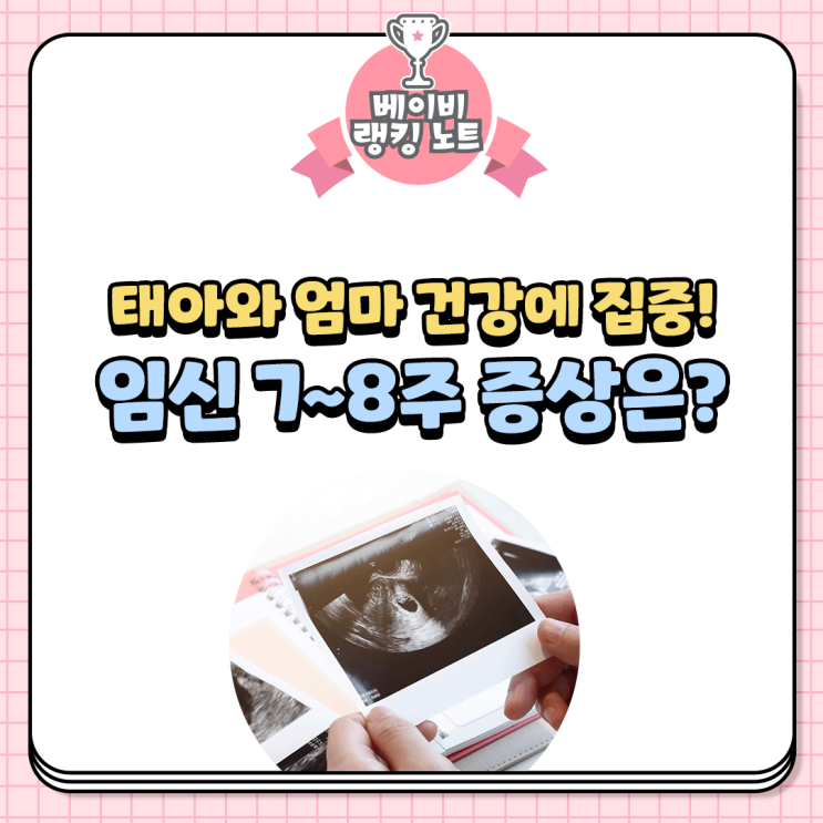 [임신 노트] 태아와 엄마의 건강에 집중! 임신 7-8주차 증상은? : 네이버 블로그