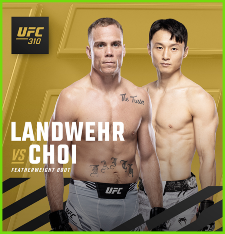 UFC 310 네이트 랜드웨어 VS 최두호 경기 예상 : 네이버 블로그