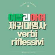 이탈리아어 문법 : 재귀대명사 verbi riflessivi