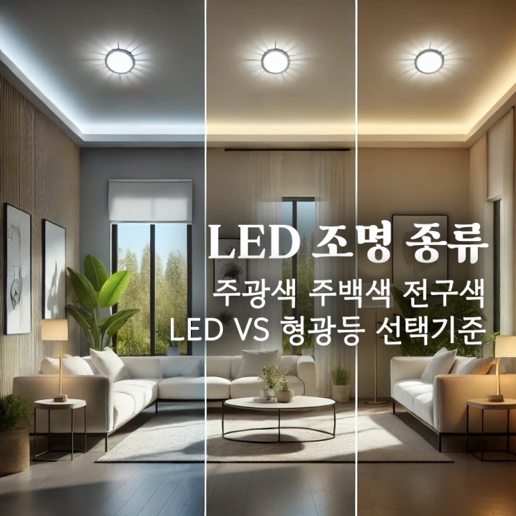 LED 조명 종류 주광색 주백색 전구색 형광등 선택 기준 : 네이버 블로그